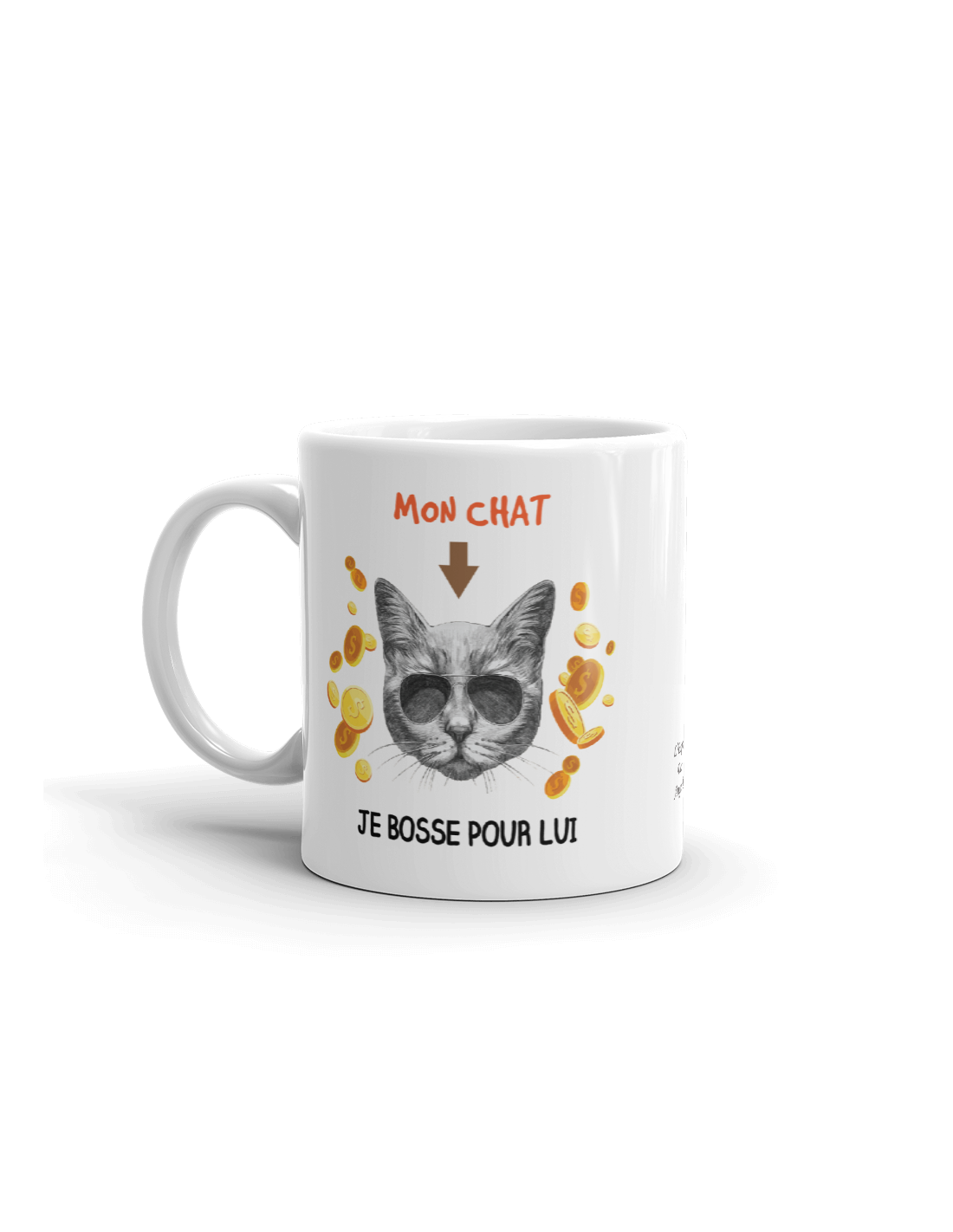 Mug Chat bosse dur !: Avec 1 joli mug en céramique et 1 carnet
