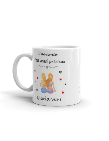 Tasse-Mug Meilleure Amie Copine Cadeau-Une Amie c'est Aussi Précieux Que La  Vie-- Idée Original Anniversaire Femme L'Esprit des