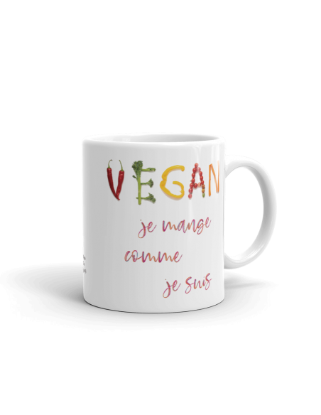 Tasse Mug Vegan Je Mange Comme Je Suis Idée Cadeau Personnalisé Original Anniversaire Fête 