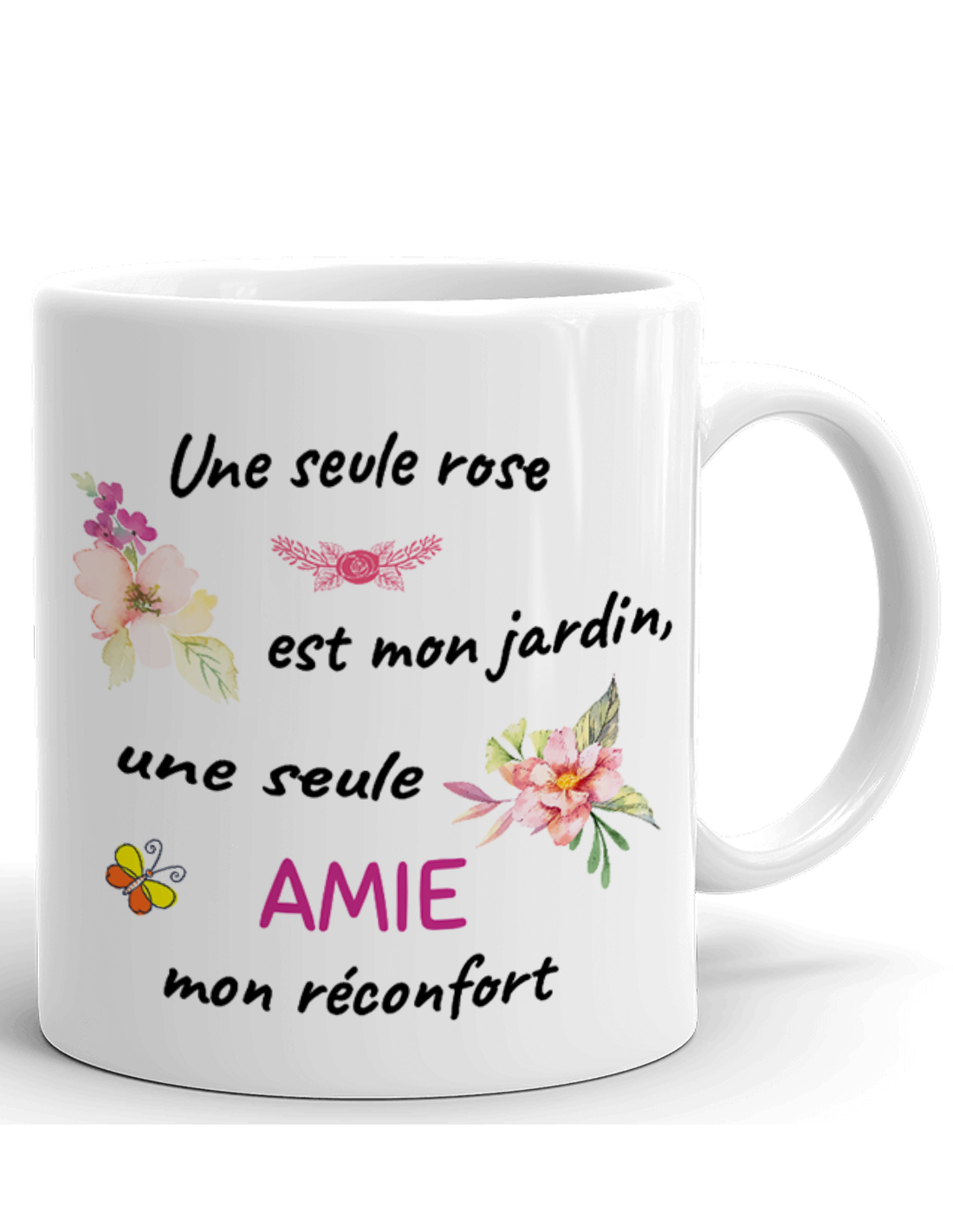 Tasse Mug Cadeau Meilleure Amie Une Seule Rose Est Mon Jardin Idee Original Anniversaire Femme