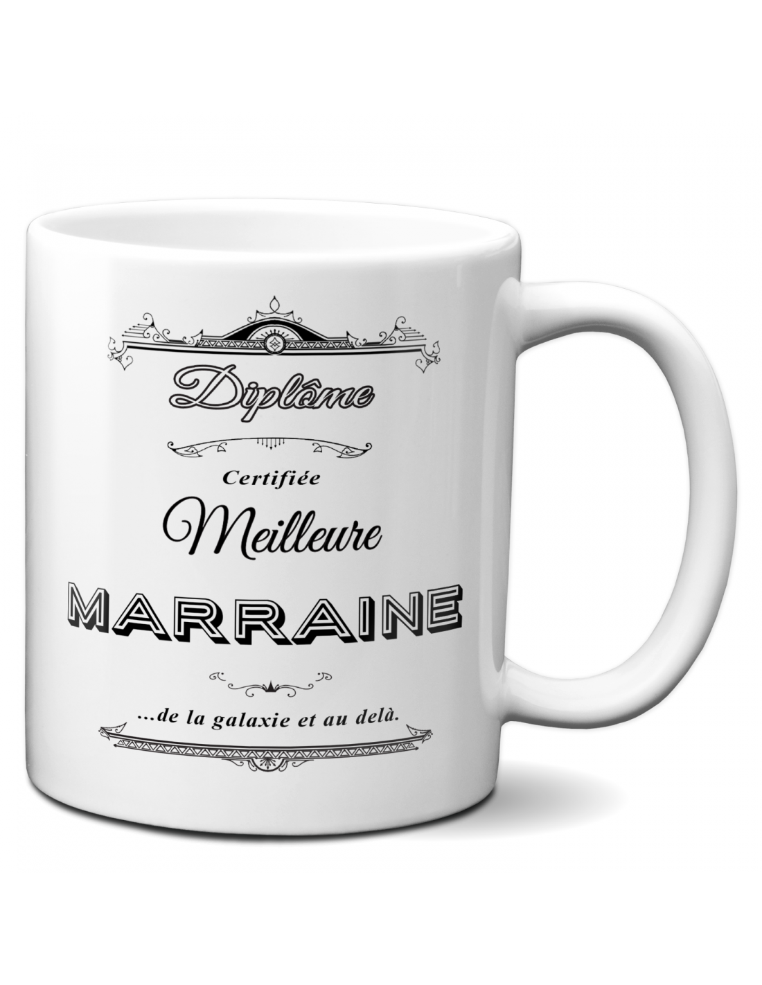 Tasse Mug Cadeau  Marraine  Diplome Original Bapt me 