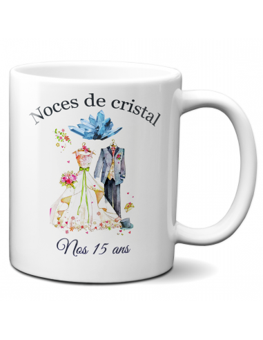 Tasse-Mug Cadeau Anniversaire 60 Ans de Mariage Noce de Diamant Original  Amour Couple Romantique L'Esprit des Anges