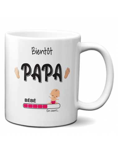 Tasse-Mug Futur Papa - Idée Cadeau Naissance Père Original Bébé Boite à Papa  Humour L'Esprit des Anges