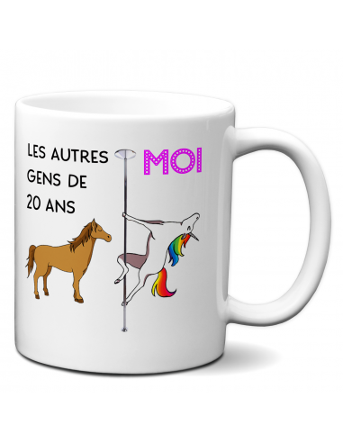 Tasse Mug Cadeau Anniversaire 20 ans Les Autres Gens Moi Licorne - Original  Personnalisé