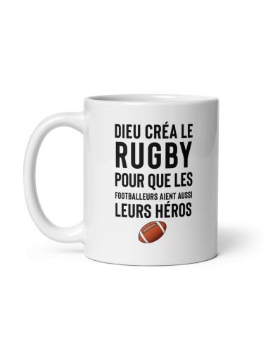 Tasse-Mug Dieu Créa le Rugby - Cadeau Original Amusant Humour