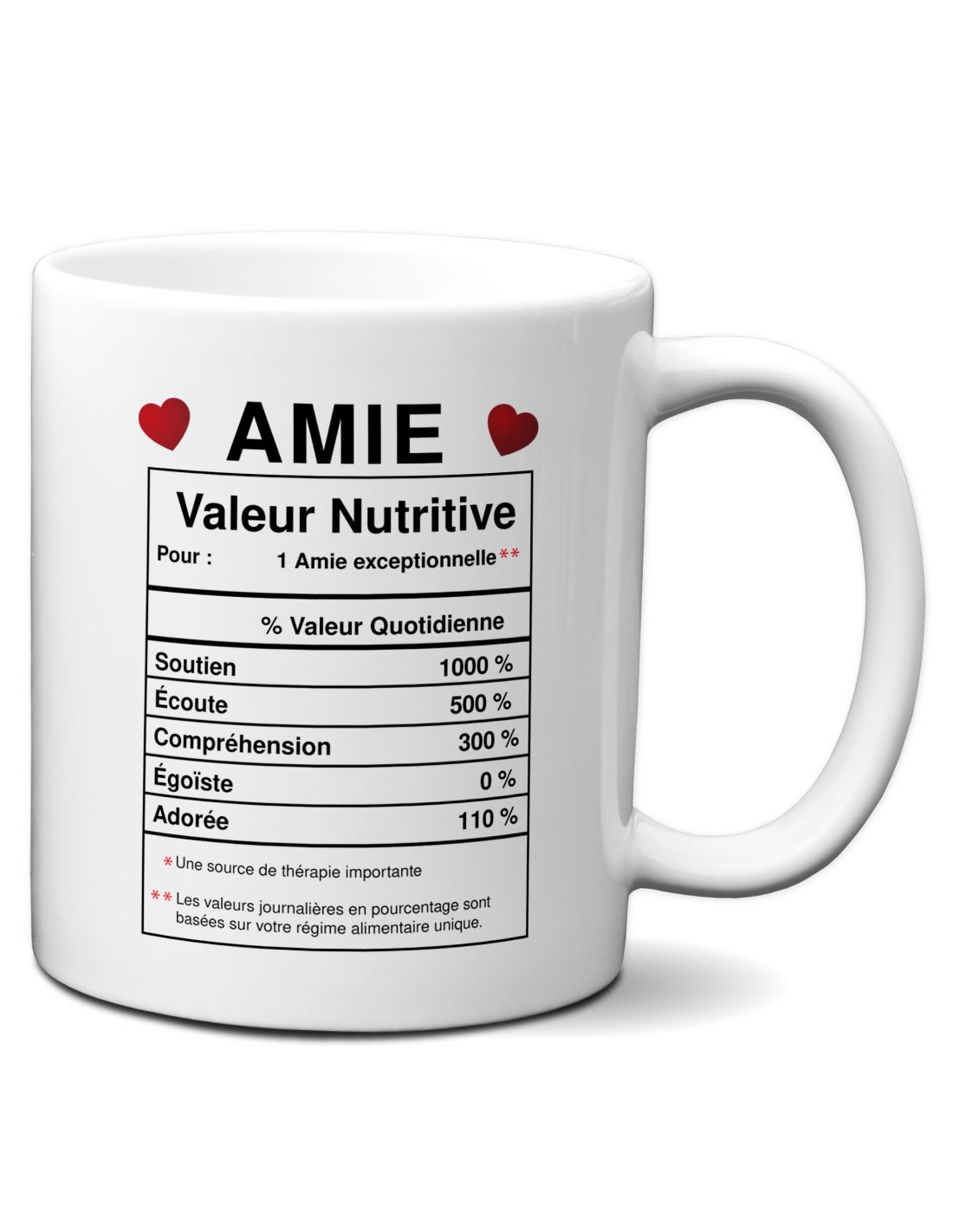 Tasse-Mug Meilleure Amie Cadeau Copine- Amie Valeur Nutritive