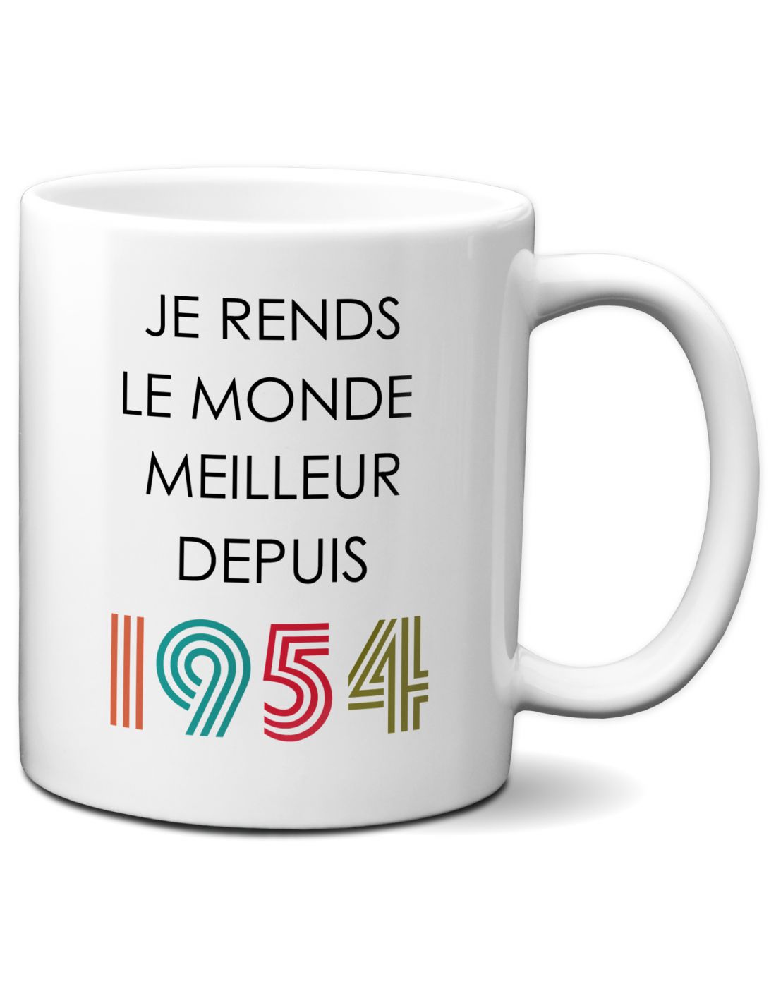 Tasse Mug Cadeau Anniversaire 70 ans Femme Homme - Je Rends le Monde  Meilleur - Original Personnalisé