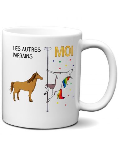 Tasse Mug Meilleure Parrain Licorne Idée Cadeau Original Baptême Anniversaire