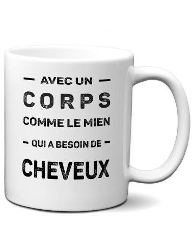 Tasse-Mug Cadeau Papa -Pas Besoin De Cheveux Pour Être Un Super Papa- Idée Cadeau Humour Papa Original Anniversaire Fête de Père