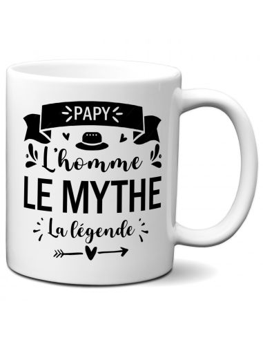 Tasse-Mug Cadeau Papy L'Homme le Mythe la Légende  Idée Originale Humour Personnalisé Anniversaire Fête des Grands Pères Noël 