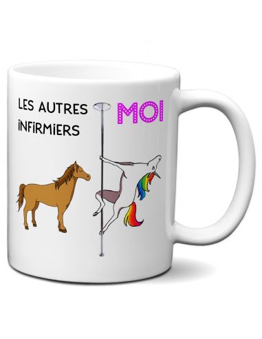 Tasse Mug Cadeau Infirmier - Meilleur Infirmier Licorne - Idée Collègue de Travail Médical