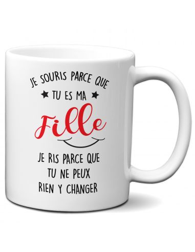 Tasse Mug Cadeau Fille Anniversaire - Je Souris Je Ris - Idée Originale Personnalisé